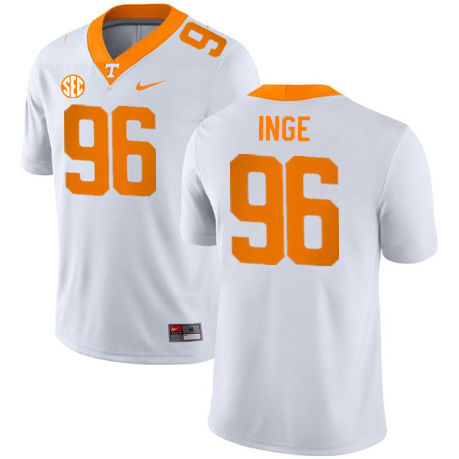 Men #96 Isaiah Inge Tennessee Volunteers College Football Jerseys Stitched-White